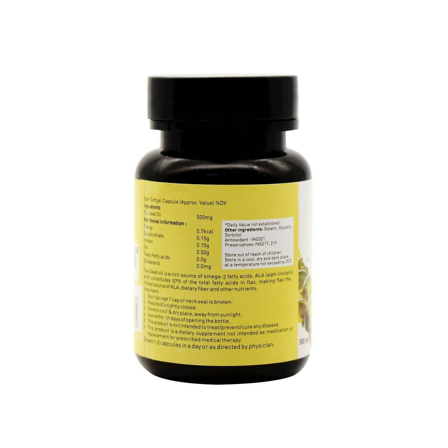 Nutriorg Flaxseed Oil Soft Gel Capsules - Swadesiicart