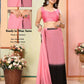 Pink Georgette Pedding Color Printed Ready To Wear Saree - Aalaya | Swadesiicart