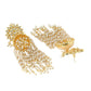 NVR Women Gold-Polished Contemporary Jhumkas Earrings | Swadesiicart
