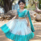 Jyoti Fashion Classy Sky Blue Heavy Chenille Sequins Embroidered Kids Lehenga Choli Set | Swadesiicart