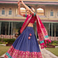 Blue Lehenga Choli for Party Wear Patola Foil Printed Ghagra Choli by Infinity Export