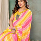 Aafreen Partywear Designer Lemon Georgette Fancy Saree