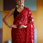 Vamsee Ashi Red Georgette Saree - Swadesiicart