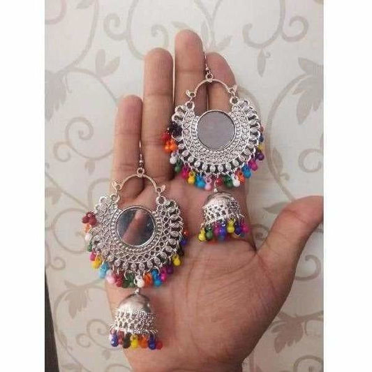 MS Fashion India Muskan Fancy Multi Color Beaded with Jhumki Earrings | Swadesiicart