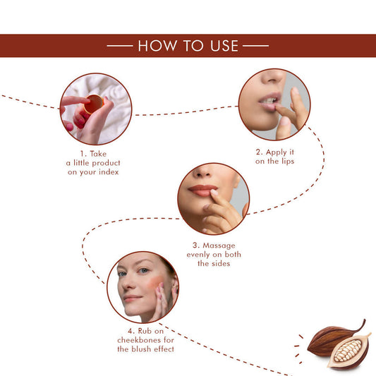 Korus Essential Cocoa Lip & Cheek Tint Balm - Swadesiicart