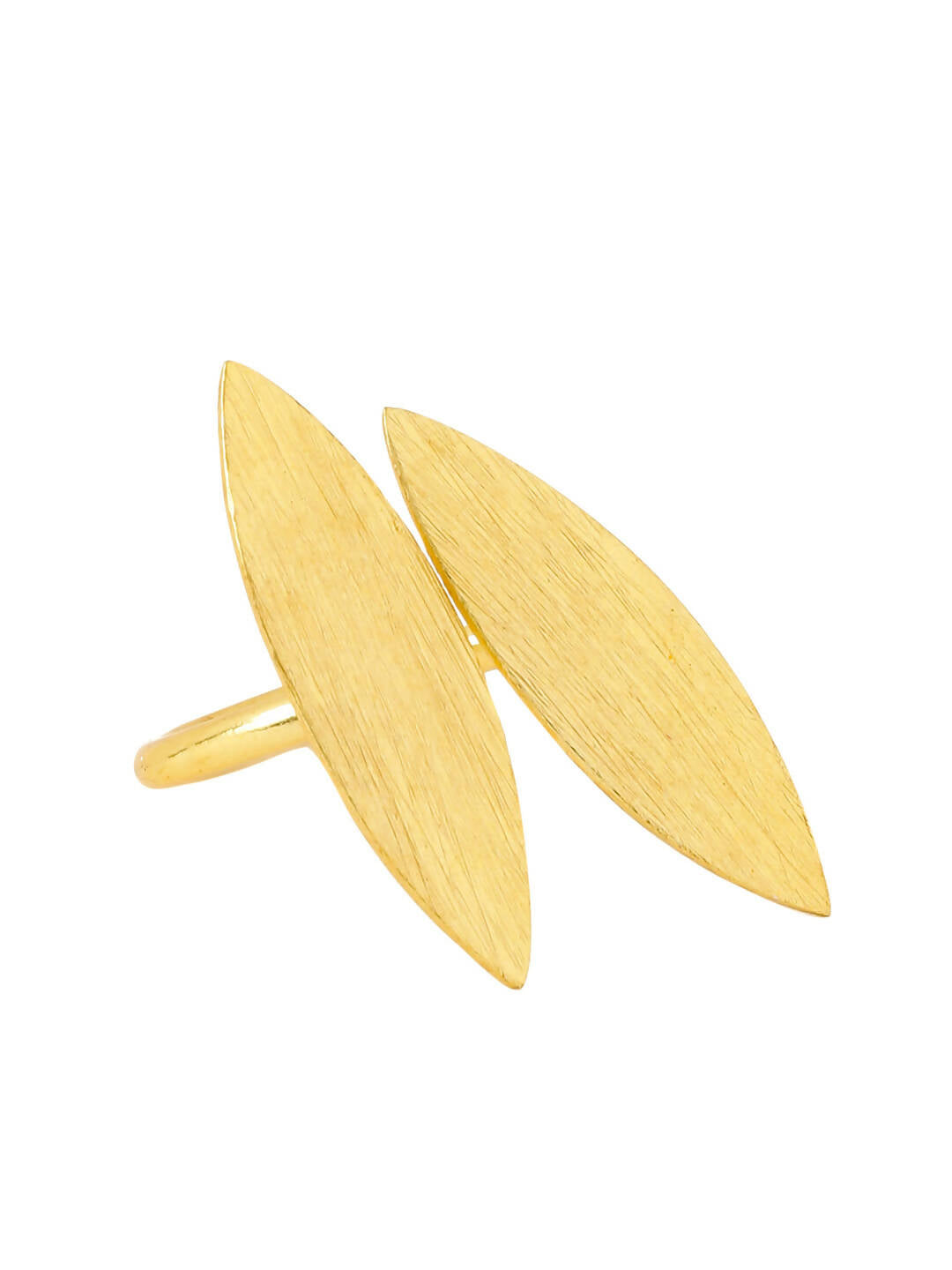 NVR Women's Western Gold-Polished Ajustable Finger Ring | Swadesiicart