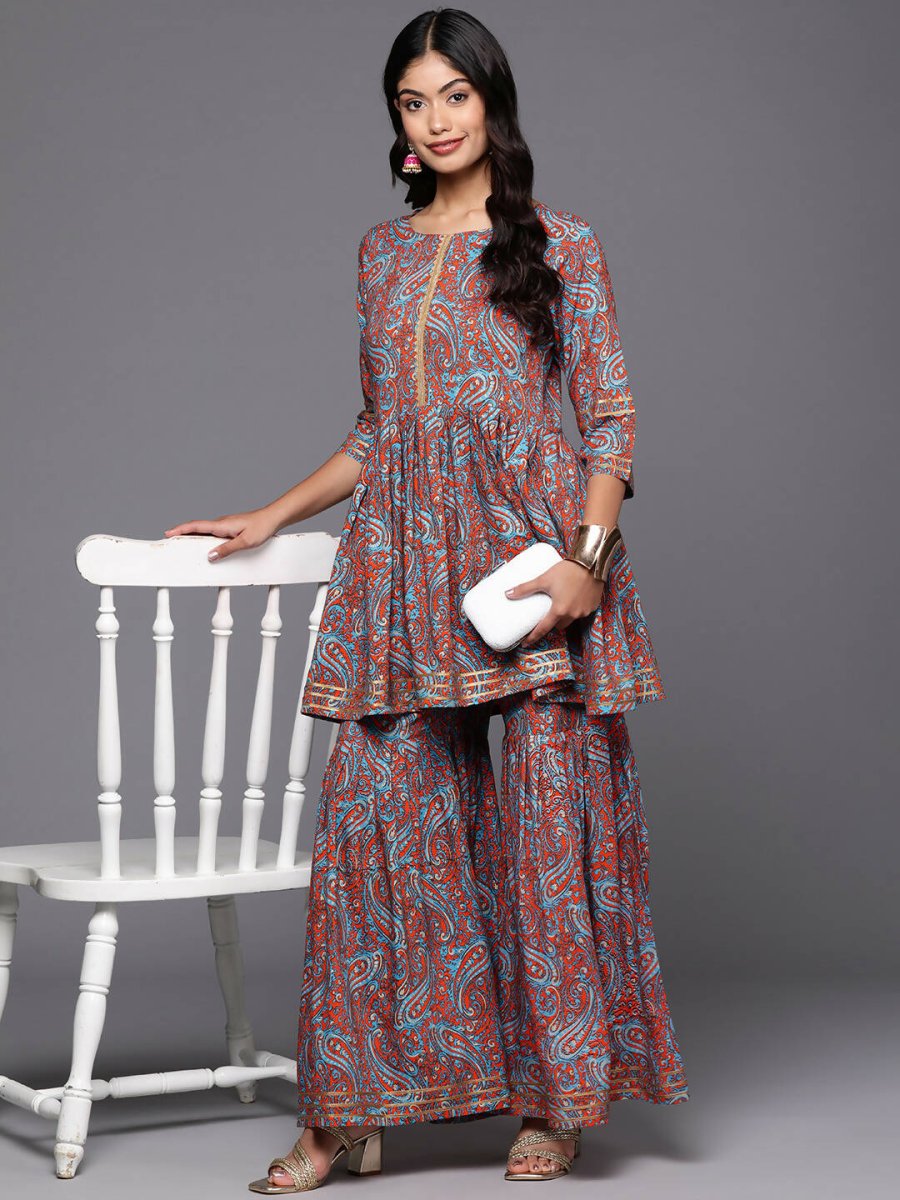 Ahalyaa Women's Traditional Wear Co-ods - Teal Blue