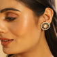 Nuyug 22K Gold Plated Floret Noor Stud Earrings | Swadesiicart