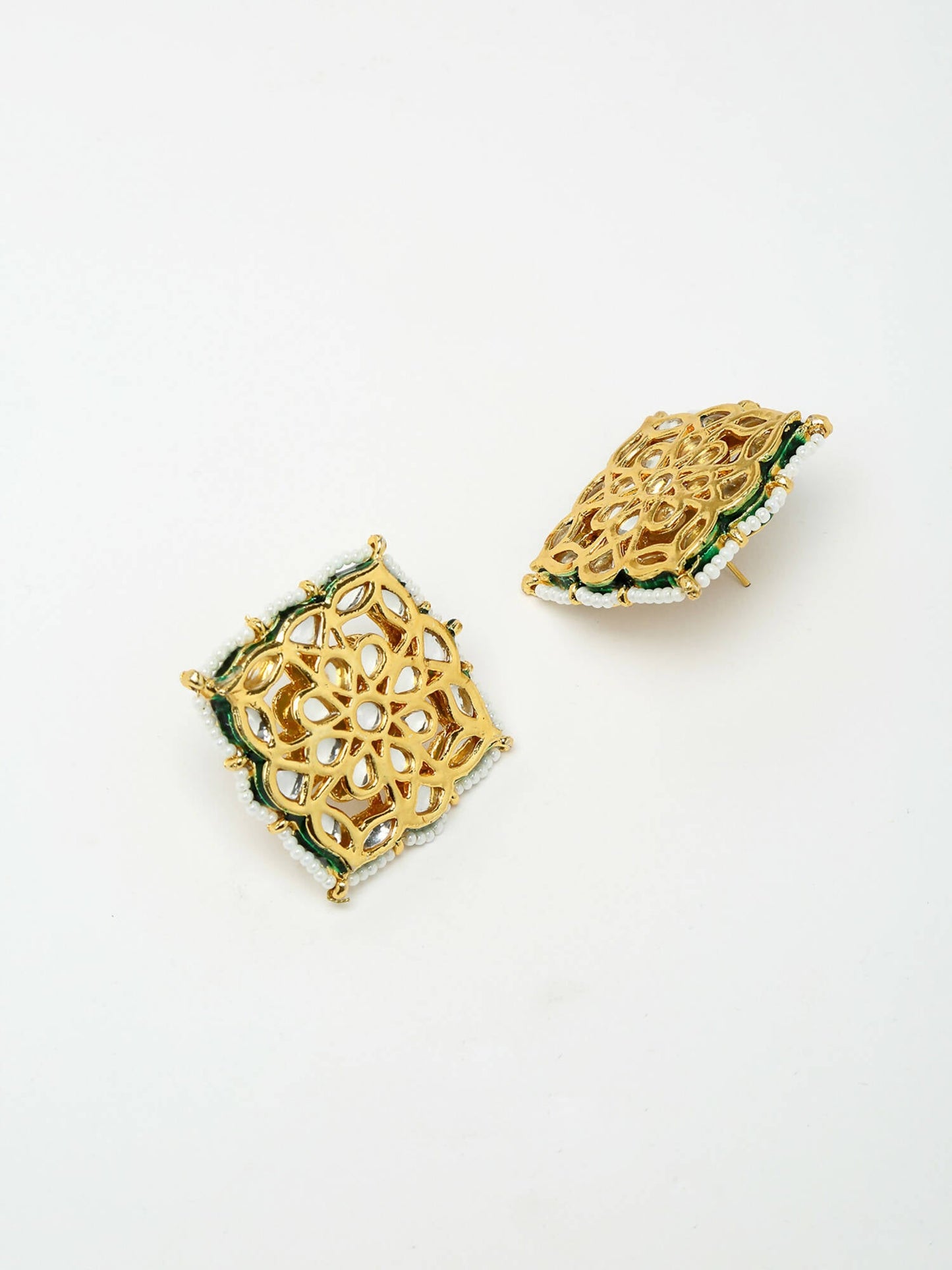 Kundan Choker With Studs - Ruby Raang | Swadesiicart