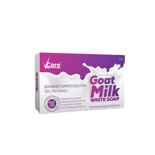 VCare Goat Milk White Soap - Swadesiicart
