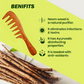Rufiys Wooden Curly Hair Wide Neem Wood Comb - Swadesiicart