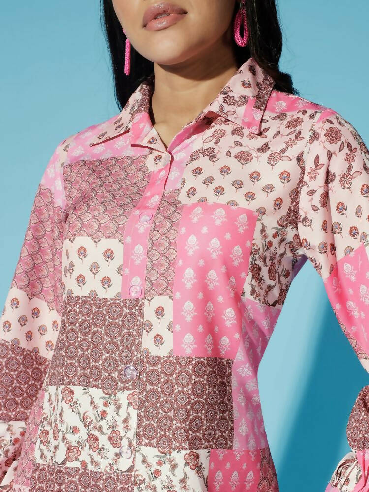 Myshka Women Multi - Printed Bling & Sparkly Co-Ords - Swadesiicart