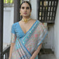 Vishnu Weaves Women's Firozi Paithani Silk Saree with Blouse - Swadesiicart
