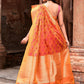 Joban Fashion Tangent Banarasi Katan Pure Handloom Banarasi Silk Saree | Swadesiicart