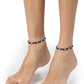 NVR Women's Evil Eye Adjustable Black Anklets | Swadesiicart