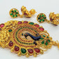 Gold-Polished Multicolor Kemp Peacock Pendant Set | Swadesiicart