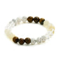 Clear Quartz and Tiger Eye Multicoloured Cyrstal Beads bracelet - Ruby Raang | Swadesiicart