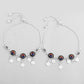 VOJ Set of 2 Silver Plated Peacock Printed HandCrafted Anklet - Swadesiicart