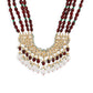 Gold-Toned Maroon Brass Gold-Polished Necklace - Ruby Raang | Swadesiicart