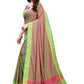 Vamika Banarasi Jacquard Weaving Green Saree | Swadesiicart