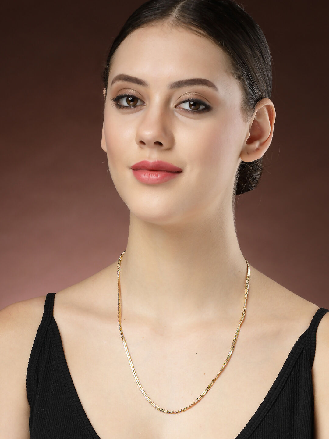 NVR Women's Set of 2 Gold-Polished Minimal Chain | Swadesiicart
