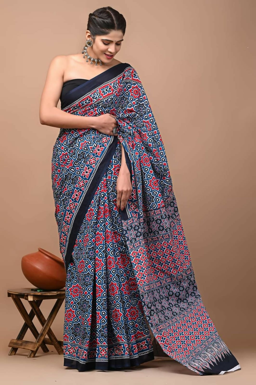 Exclusive Collection Multi Beautiful Mulmul Cotton Saree - Swadesiicart