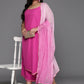 Ahalyaa Women's Traditional wear Kurta Set - Pink | Swadesiicart