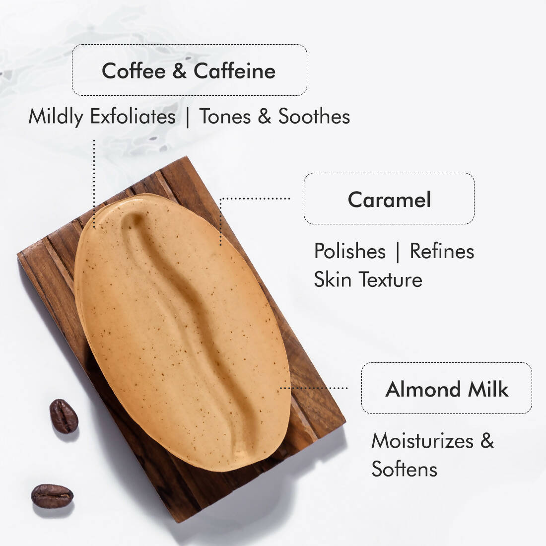 mCaffeine Exfoliating Coffee Bathing Bar - Swadesiicart
