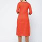 Aniyah Cotton Block Orange Straight Kurta (AN-124K) - Swadesiicart