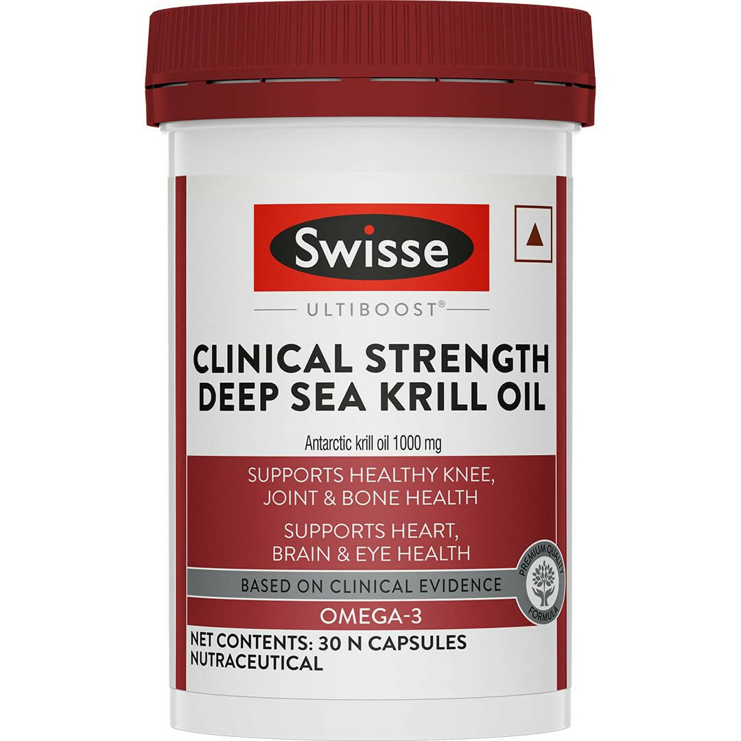 Swisse Clinical Strength Deep Sea Krill Oil Capsules | Swadesiicart