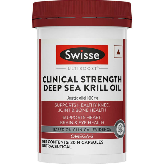 Swisse Clinical Strength Deep Sea Krill Oil Capsules | Swadesiicart