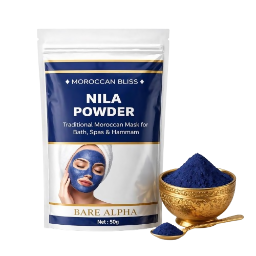 Bare Alpha Moroccan Nila Powder – 100% Natural Indigo Blue Powder