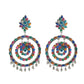 Mominos Fashion Johar Kamal Women's Multi Colour Kundan Circles Earrings - Mominos Fashion