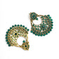 Mominos Fashion Johar Kamal Golden And Green Beaded Earrings - Swadesiicart