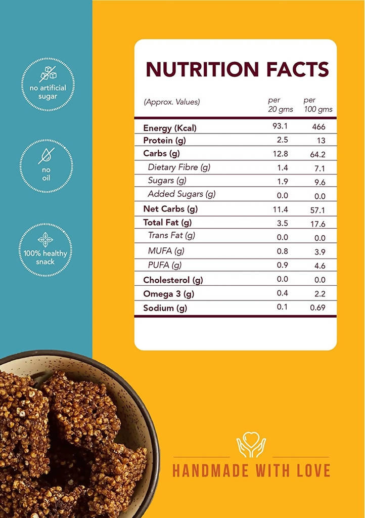 SnacQ Quinoa Crunch Dark Chocolate - Swadesiicart