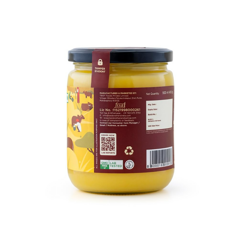 Two Brothers Organic Farms A2 Ghee Butter Organic Grass Fed From Gir Cow | Swadesiicart