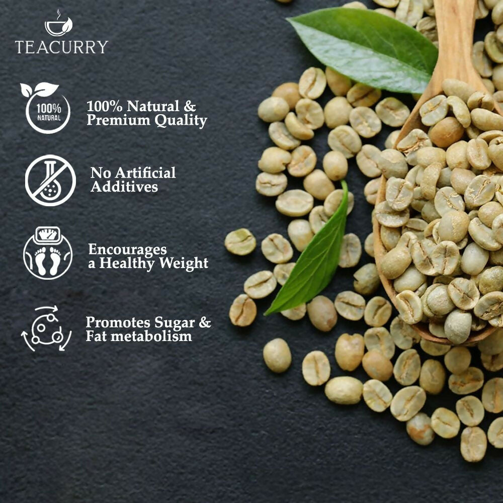 Teacurry Arabica Green Coffee Bean (Raw Whole Beans, 100% Arabica, Unroasted) - Swadesiicart