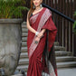 Beatitude Red Cotton Jacqaurd Border Tangail Handloom Saree