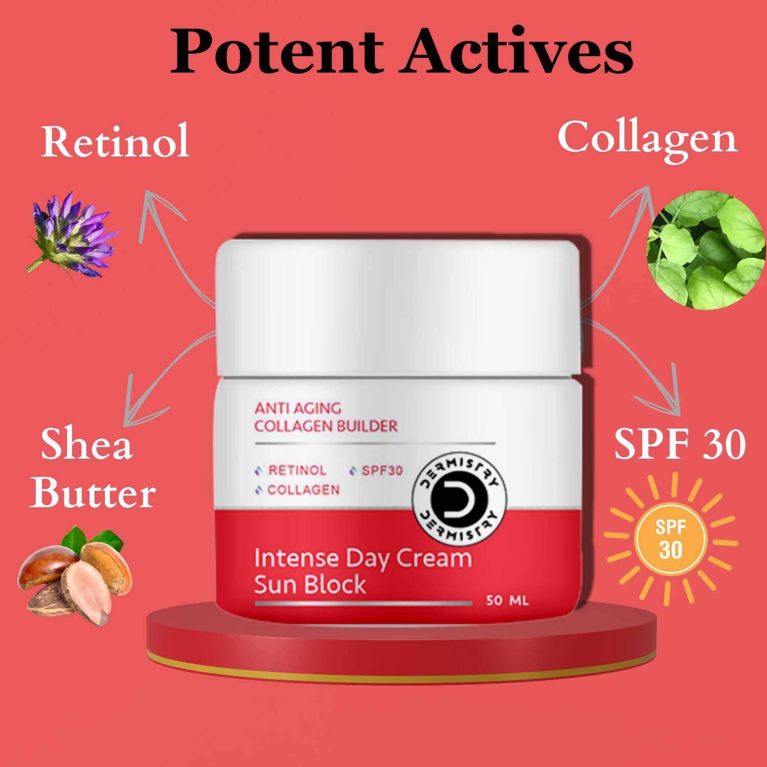 Dermistry Anti Aging Intense Day Cream Sun Block & Intense Nourishing Night Cream - Swadesiicart