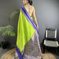 Joban Fashion Light Green Banarasi Soft Silk Woven Saree | Swadesiicart