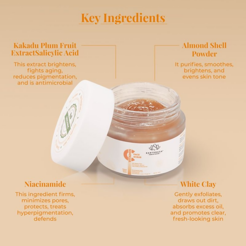Earthraga Vitamin C Face Scrub | Swadesiicart