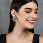 Joban Fashion Women Round Shape Dual Tone Brass Earrings | Swadesiicart