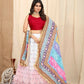 DEIANA'S Beautiful Pure Chinon Jari Silk Weaving Lehengha Choli - White | Swadesiicart
