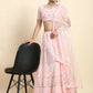 Jyoti Fashion Stunning Baby Pink Faux Georgette 3MM Sequins with Thread & Jari Embroidery Lehenga Choli with Dupatta | Swadesiicart