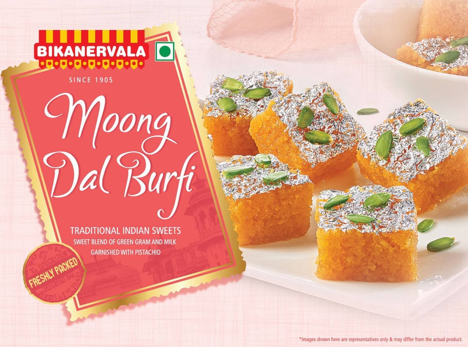 Bikanervala Moong Dal Burfi | Swadesiicart
