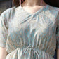 Sky Blue Rayon Paisley & Floral Printed Top with Matching Bottom - Eesha - Swadesiicart