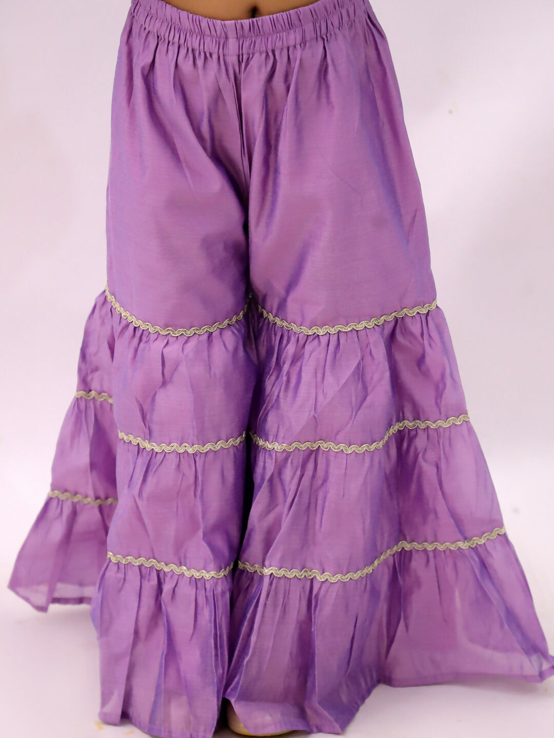 Lil Drama Mishti Purple Kurta and Sharara Set For Girls | Swadesiicart