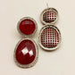 Red Smart Dangler Earrings With Rhino Stone Border| Earring For Women And Girls By House of Ree - Swadesiicart