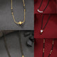 NVR Women's Set of 5 Gold-Polished CZ Stone-Studded & Beaded Mangalsutra | Swadesiicart