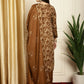 Jyoti Fashion Women's Brown Pashmina Floral Digital Printed Kurta with Trouser & Dupatta | Swadesiicart